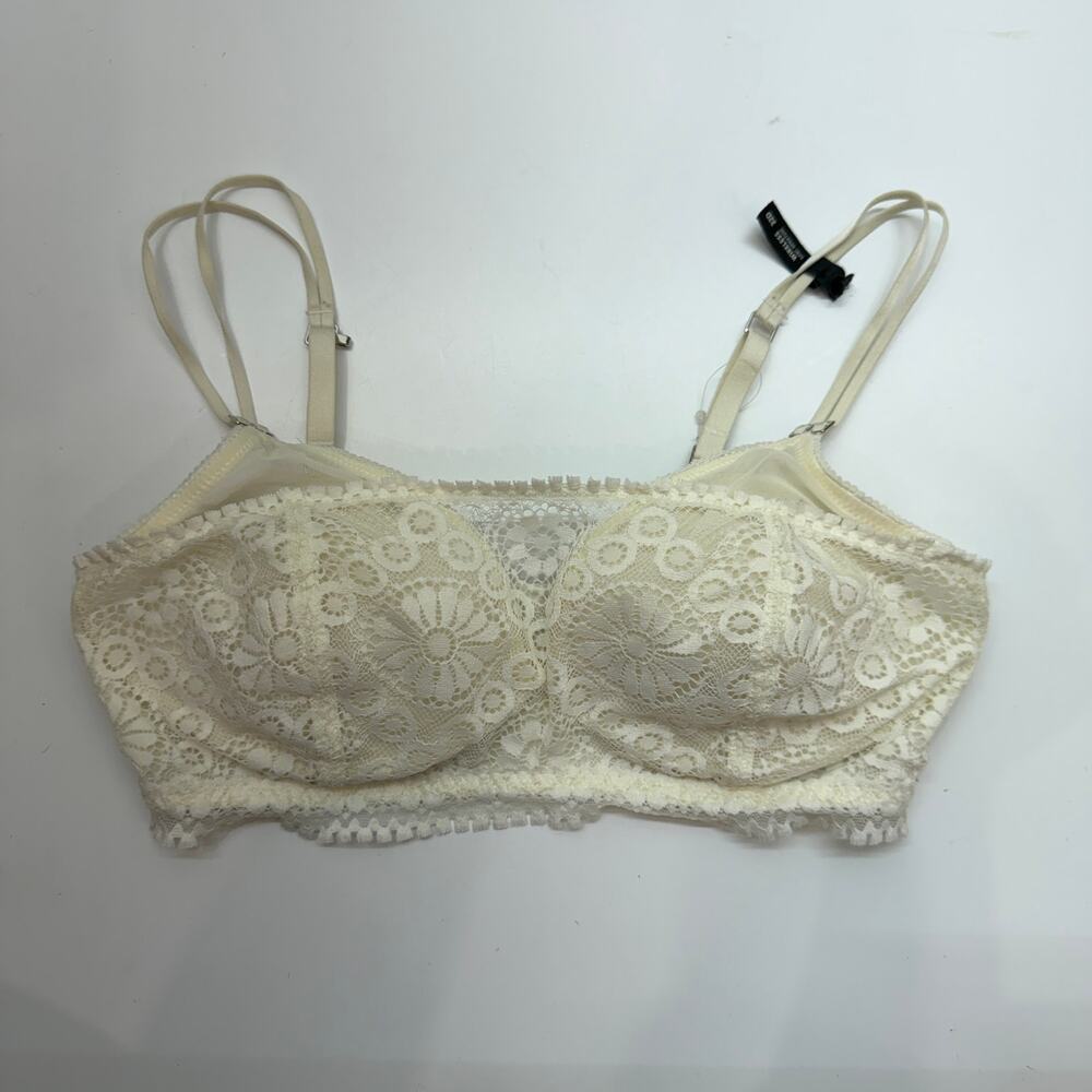 NWOT Aerie White Lace Wireless Bra 32D
